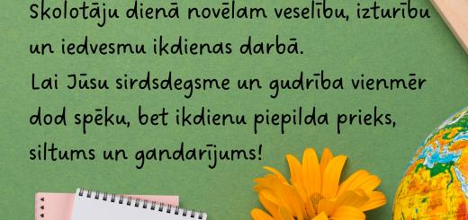 Sveiciens skolotaju dienā