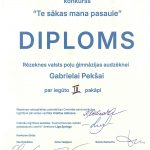 Rēzeknes valsts poļu ģimnāzijas skolēni konkursā 
“Te sākas mana pasaule”