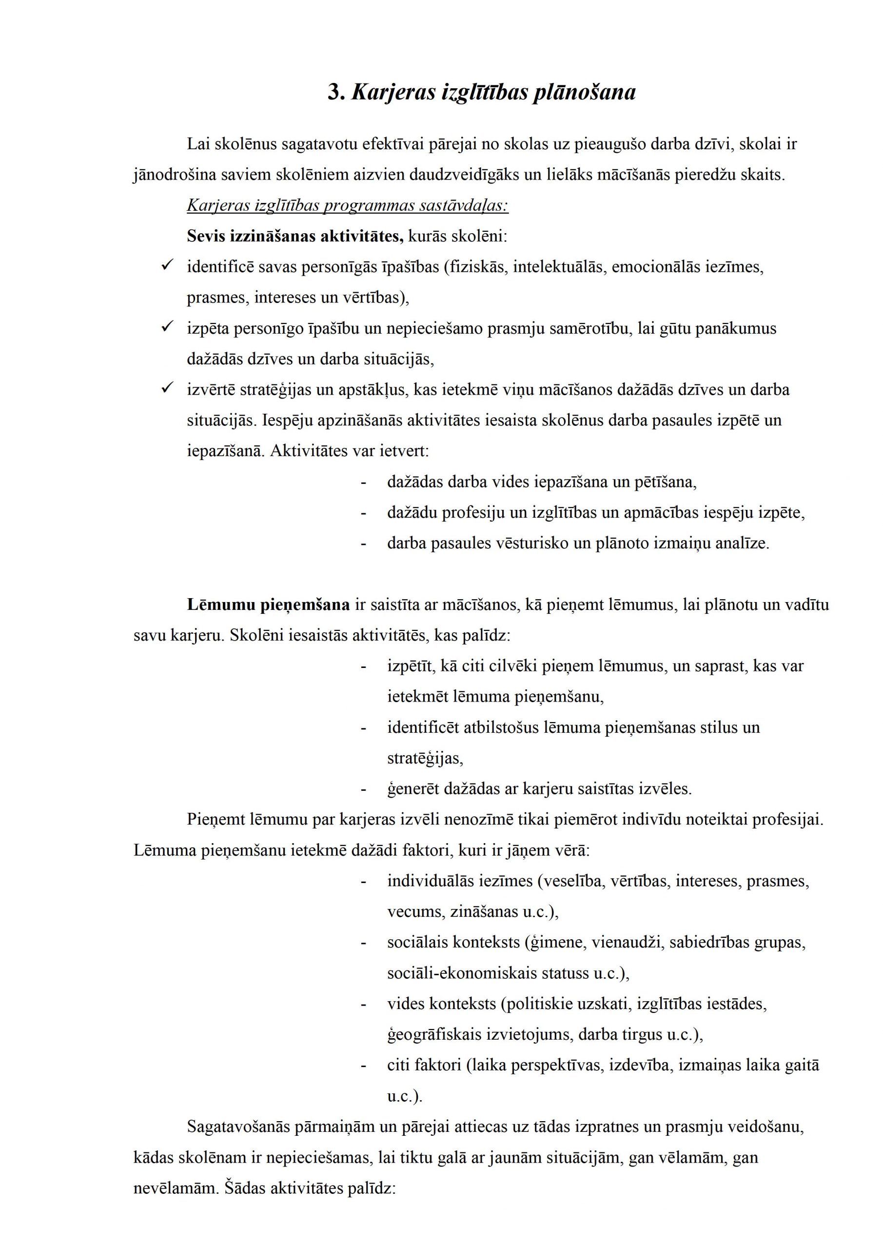 KARJERAS IZGLĪTĪBA